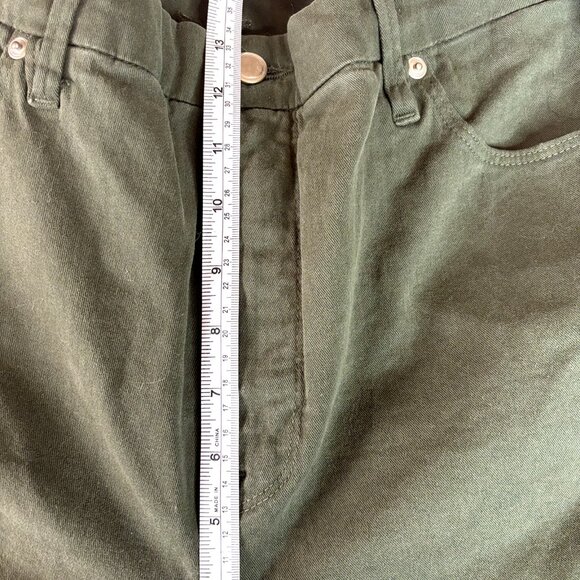 Good American Good Classic Ankle High-Rise Stretchy Pants Jeans Green Size 18 - Picture 7 of 9